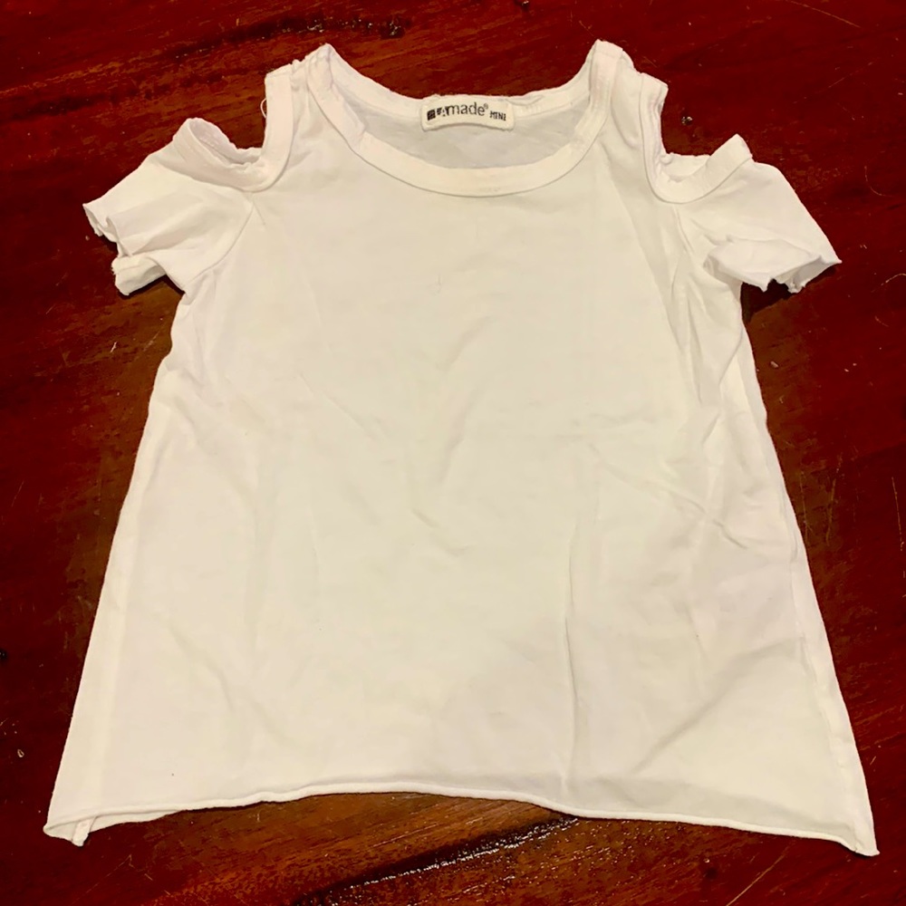 White Cold Shoulder T-shirt